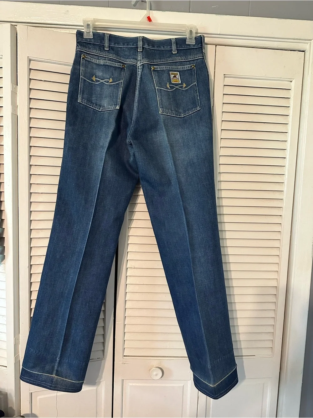 Men's Sunrider Two-Tone Blue Straight Jeans size 34x32